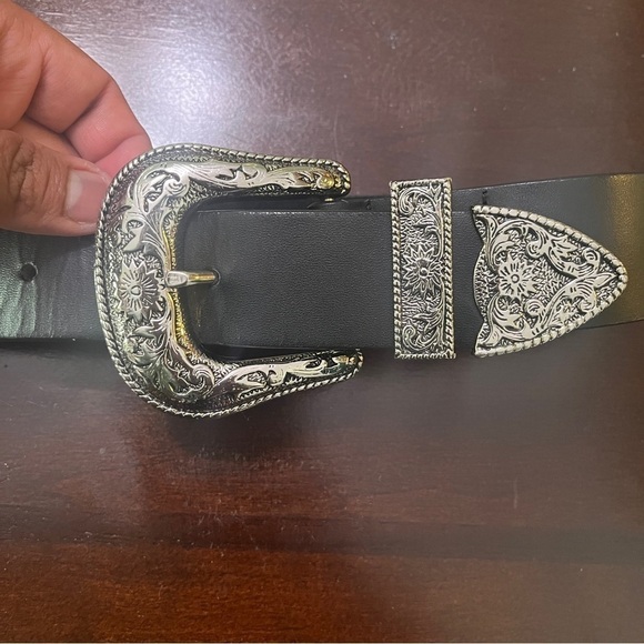 B-Low The Belt Genuine Leather Festival Boho Double Buckle Size S Bri Bri Waist - Picture 2 of 6